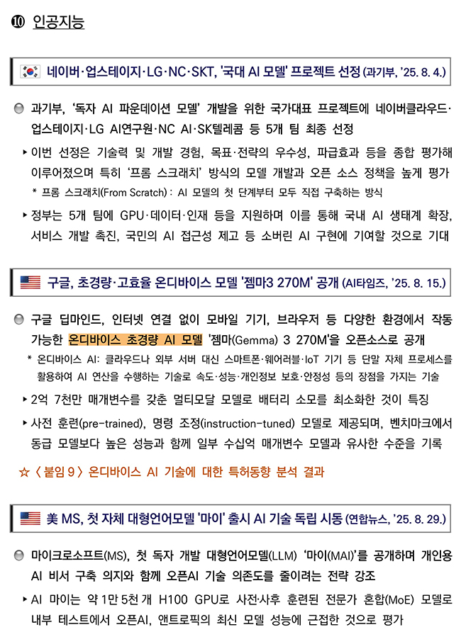 첨단전략산업 기술 분야별 동향 인공지능 분야 이미지